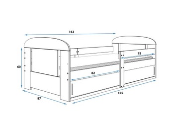 детская кроватка с матрасом Filip 160х80
