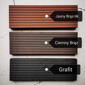 Schody Metalowe Csystem z deski tarasowej, kompozytowej XL stopnie 120x28cm