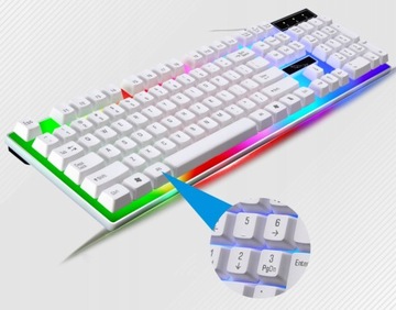 НАБОР ИГРОВОЙ КЛАВИАТУРЫ, МЫШЬ С RGB ПОДСВЕТКОЙ