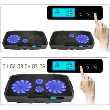 PODSTAWKA CHŁODZĄCA POD LAPTOPA GAMINGOWA CICHA DUŻA 17