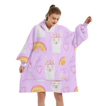 KOC BLUZA OVERSIZE CIEPŁA 2W1 GRUBA XXL FUTRZAK