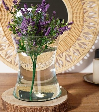 СТЕКЛЯННАЯ ВАЗА ДЛЯ ЦВЕТОВ, СВЕЧИ, ОРНАМЕНТА, УКРАШЕНИЯ