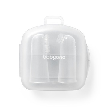 Детские зубные щетки BabyOno GUM, напальчники + CASE 1545