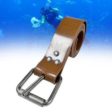 Грузовой пояс для дайвинга с пряжкой, длина 140 см, регулируемый, коричневый для дайвинга.