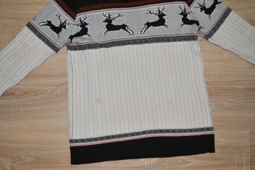 ZARA świąteczny sweterek RENIFERKI r. S BDB