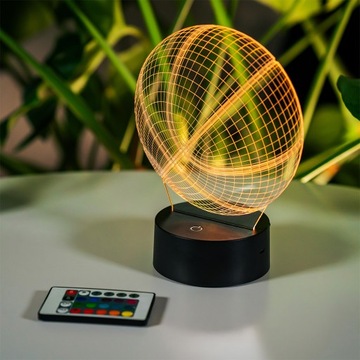 Lampka Nocna LED Statuetka RGB 3D Grawer Piłka Nożna Dla Piłkarza Korki