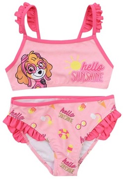 PSI PATROL SKYE STRÓJ KĄPIELOWY DWUCZĘCIOWY FALBANKI róż 3 L FN02L