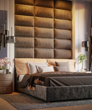 МЯГКИЕ НАСТЕННЫЕ ПАНЕЛИ, 3D ИЗГОЛОВЬЕ, 70x30