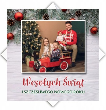 Kartki Świąteczne z Twoim zdjęciem dla rodziny - Koperty Gratis