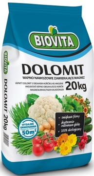 DOLOMIT 20kg WAPNO Z MAGNEZEM NA TRAWNIK BIOVITA