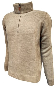 СВИТЕР МУЖСКОЙ, КОРОТКАЯ МОЛНИЯ, ВОРОТНИК-СТОЙКА, CAMEL XXL