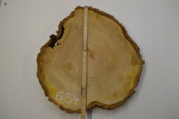 Долька вишни 47x47 см, толщина 5 см, дерево для стола