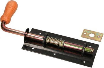 ZASUWA ZASUWKA 250 MM RYGIEL BRAMY DRZWI SPRĘŻYNA