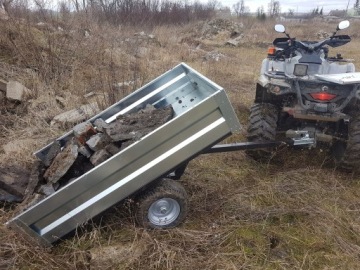 ПРИЦЕП Грузовой прицеп для квадроцикла тягача Сталь-Мет тележка 350 л