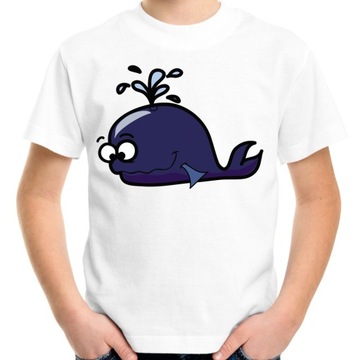 Koszulka dziecięca z wielorybem t-shirt wieloryb dla dziecka na prezent 140
