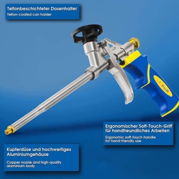 Монтажный пенный пистолет 190х6 мм для контейнеров S&R 500/750 мл.