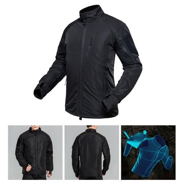 Bluza z kapturem Męska kurtka wodoodporna Outdoor Black_S