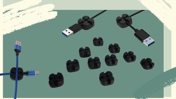 Органайзер-держатель самоклеящийся для перекрестных кабелей, 10 шт, лента 3М