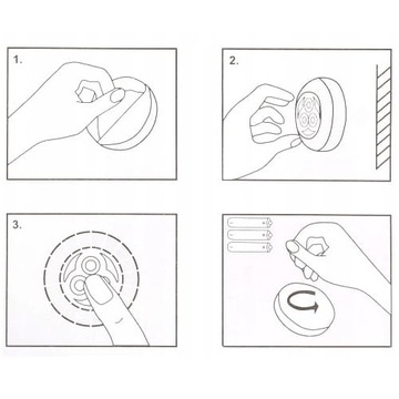 Самоклеящаяся сенсорная лампа для гардероба с 3 светодиодами