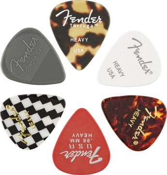 FENDER zestaw 6 kostek 351 Shape Heavy TWARDE