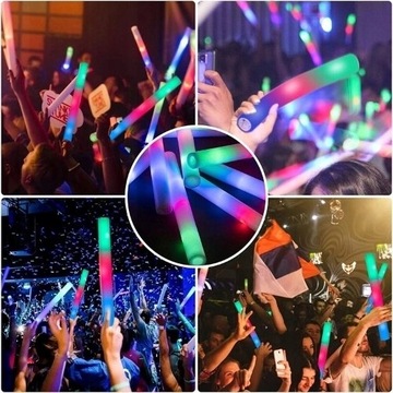 LED СВЕТЯЩИЙСЯ СВЕТОВОЙ МАС BON FOAM 10 ШТ. Светодиодная вечеринка