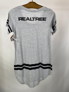 T-shirt damski tunika szara długa koszulka REALTREE r. M