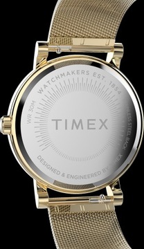 Zegarek damski złoty na bransolecie mesh TIMEX TW2W19500 elegancki modny
