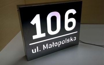 Светящийся номер дома
