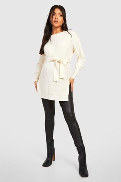 FC17207 *BOOHOO CIĄŻOWY SWETER ROZCIĘCIA PASEK XL