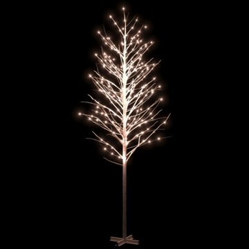 Brzoza z oświetleniem, 672 ciepłe białe LED, 400 cm