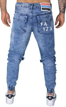 BOJÓWKI SPODNIE JOGGERY MĘSKIE JEANSY KIESZENIE ELASTYCZNE JAKOŚĆ