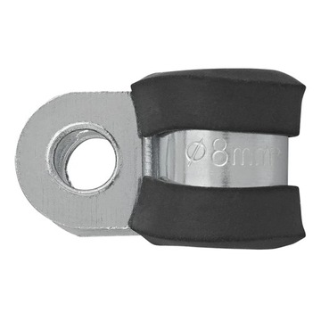 KLIPS UCHWYT z otworem mocowanie kabla 8mm z gumową osłoną na śrubę 6mm