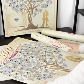 Подарок на годовщину — скретч-карта для пар — 100 тайных свиданий (A2)