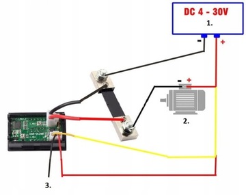 МОДУЛЬ ВОЛЬТМЕТРА 0–100 В АМПЕРМЕТР 100 А + ШУНТ