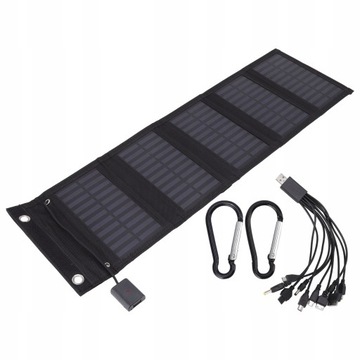 PRZENOŚNY SKŁADANY PANEL SŁONECZNY 15W USB TORBA