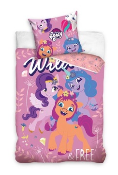 POŚCIEL DZIECIĘCA KUCYKI PONY JEDNOROŻCE KONIE 140X200 MLP BAWEŁNIANA