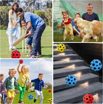 PIŁKA SENSORYCZNA GUMOWA ODBIJAJĄCA SIĘ METEOR KOSMICZNA DLA DZIECI 3SZT