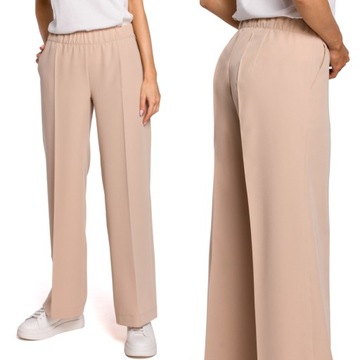 M570 Брюки на резинке - бежевые