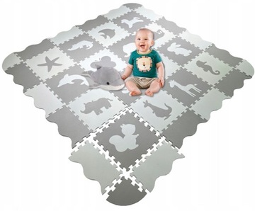 Mata Puzzle Piankowe Edukacyjna Duża Gruba 36szt
