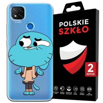 MODNE ETUI CASE DO XIAOMI REDMI 9C WZORY + SZKŁO