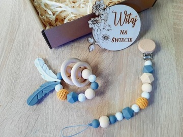 Zawieszka do smoczka gryzak Prezent WZORY 24H
