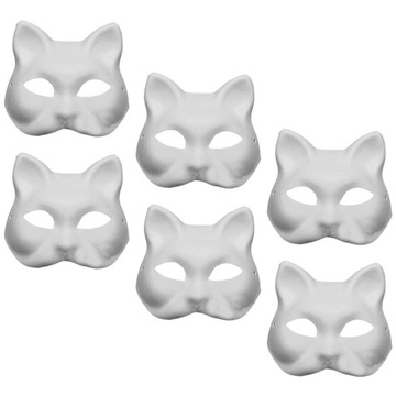 МАСКА КОШКИ КРАСКА МАСКИ ДЛЯ ДЕТЕЙ С РАЗНЫМИ ЖИВОТНЫМИ 6 ШТ.