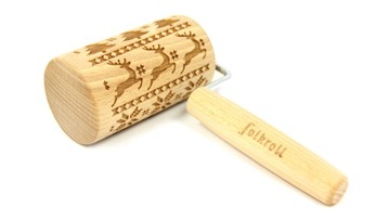 MINI WAŁEK GRAWEROWANY SKANDYNAWSKIE ŚWIĘTA