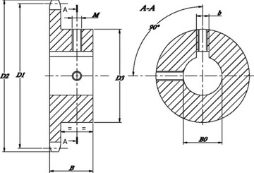 Koło łańcuchowe pojedyncze 12 zębów 3/4