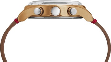 Zegarek męski na pasku brązowym Timex Indiglo