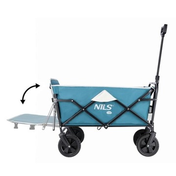 СКЛАДНАЯ ПЛЯЖНАЯ ТУРИСТИЧЕСКАЯ КОЛЯСКА 125Л ДЛЯ ПЛЯЖА, ТРАНСПОРТ КЕМПИНГ НИЛЬС