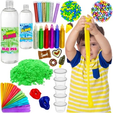 ZESTAW SLIME CHOCO DO ROBIENIA GLUTÓW PREZENT KLEJ