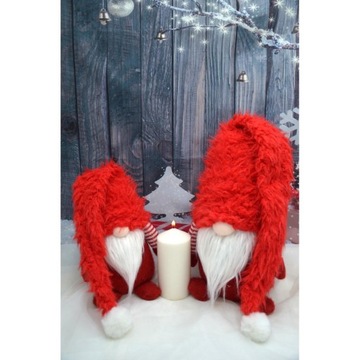 РОЖДЕСТВЕНСКИЙ ОРНАМЕНТ БОЛЬШОЙ СТОЯЩИЙ СЛОН-ГНОМ В МЕХОВОЙ ШАПКЕ 86СМ