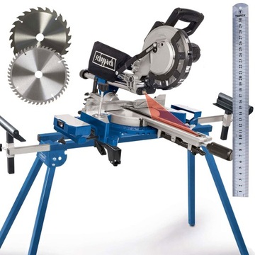 Pilarka ukośnica Scheppach HM216 posuwem model 2024 + stół roboczy UMF1550