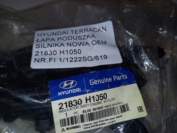 HYUNDAI TERRACAN 3.5 BENZÍN 2.5 D ULOŽENÍ MOTORU